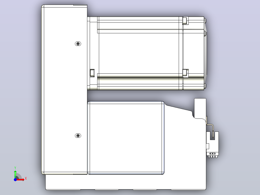 皮带直线轴半封闭可选导轨TPA-HNB-175D-140-L2100-LU-Y-P75-N3前视图