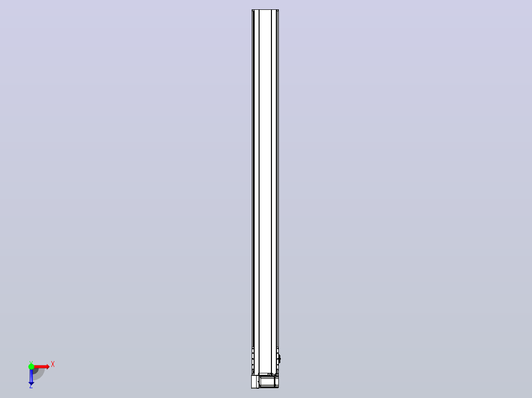 皮带直线轴半封闭可选导轨TPA-HNB-175D-140-L2100-LU-Y-P75-N3俯视图