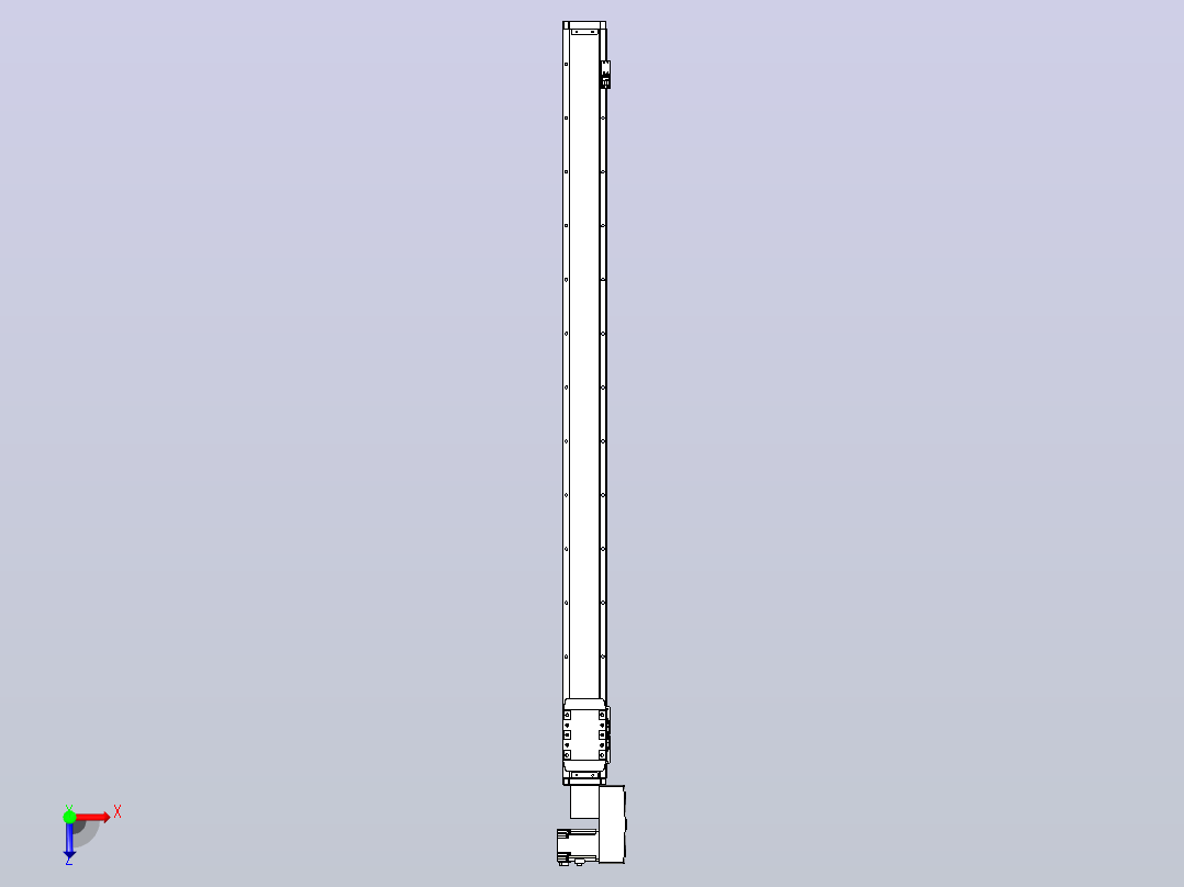 机器人皮带驱动直线轴TPA-GCB-80-P60-L1200-QR-M20-N3俯视图