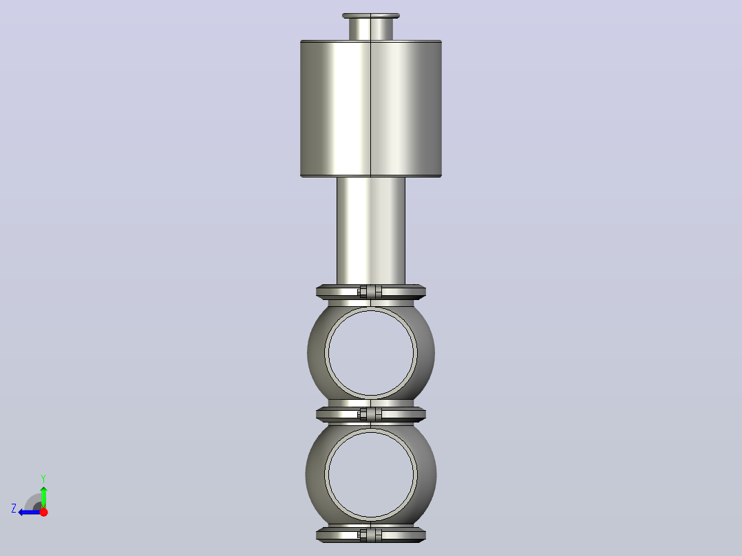 DJF01-FE-F型气动单座阀[DJF01-FE-DN80]右视图