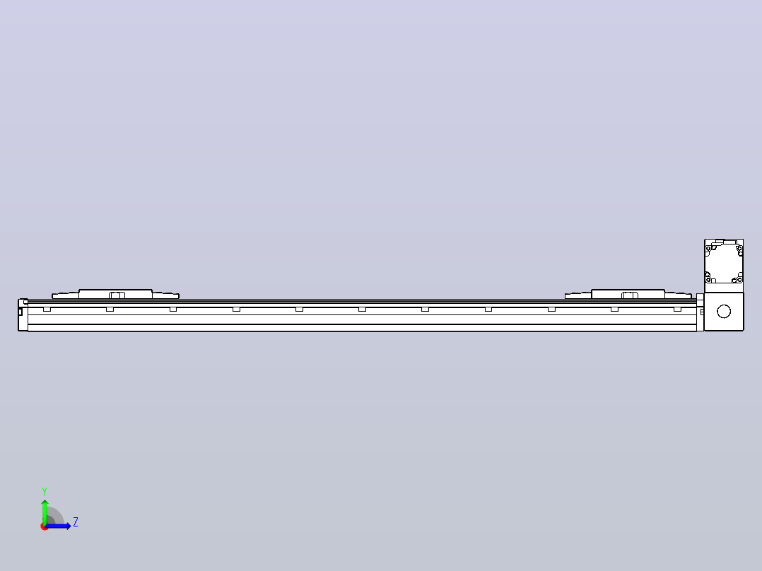 皮带直线轴双滑块型TPA-GCBS-120-P70-L300-RU-M20-N3左视图