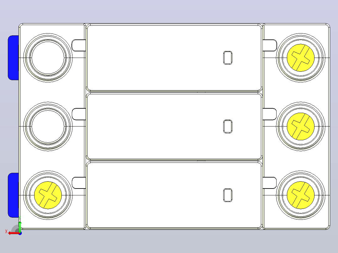 NXU-IIG 3P电涌保护器三维模型202307后视图