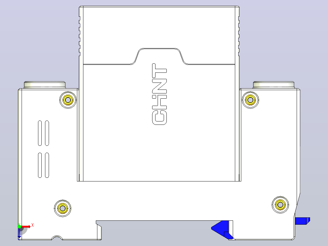 NXU-IIG 3P电涌保护器三维模型202307俯视图