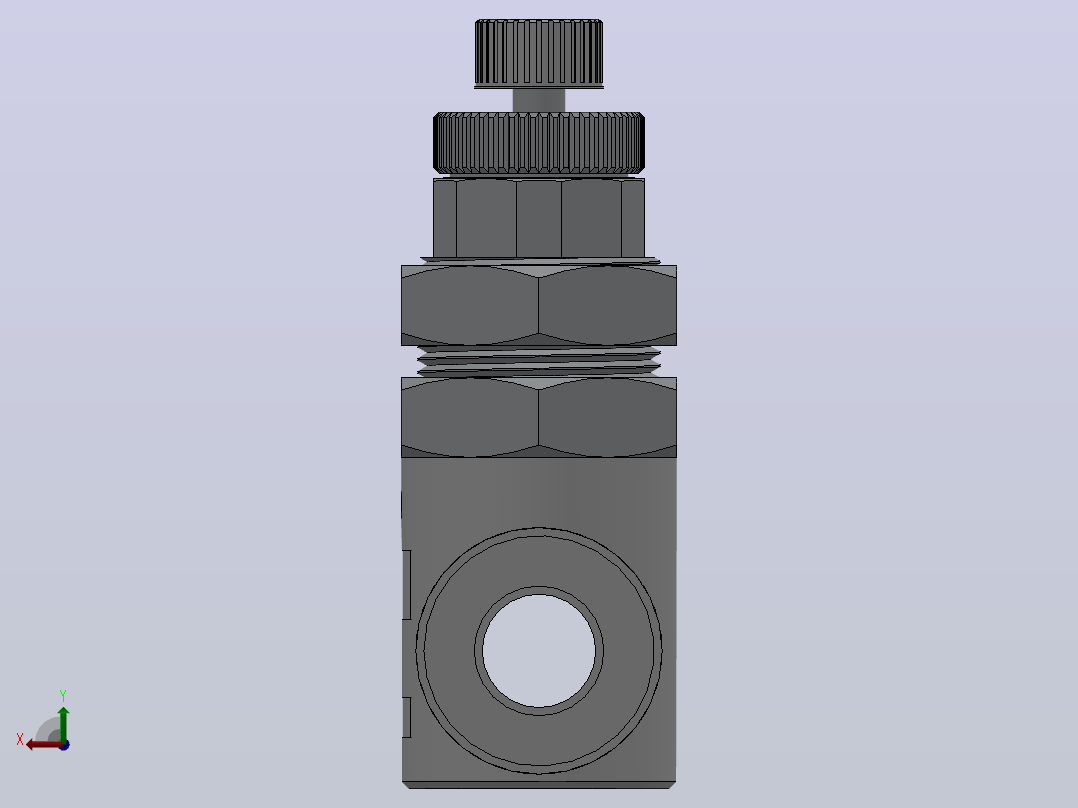 调速阀HAS1F-3隔板安装式速度控制阀[HAS2051F-08-3]后视图