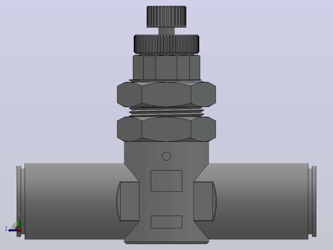 调速阀HAS1F-3隔板安装式速度控制阀[HAS2051F-08-3]右视图