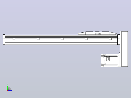 滚珠丝杠直线轴内置导轨TPA-GCR-150-2010C-L450-MP-M75-N3左视缩略图