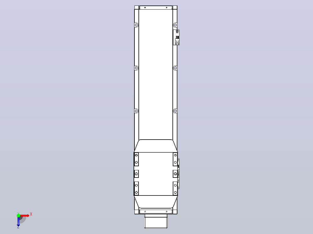 滚珠丝杠直线轴内置导轨TPA-GCR-150-2010C-L450-MP-M75-N3俯视图