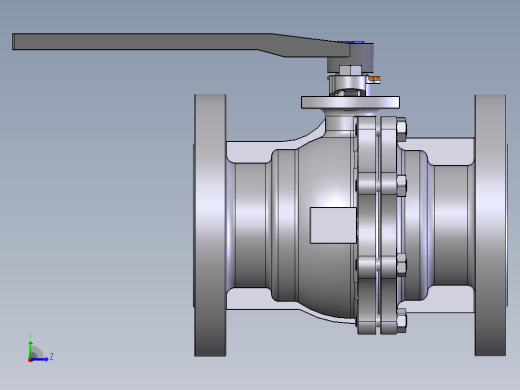 手动球阀User Library-Flange C300DN100左视缩略图