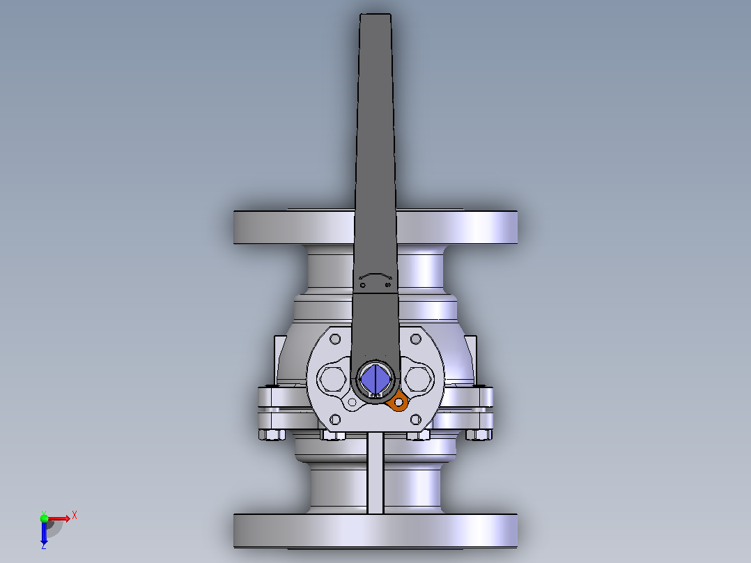 手动球阀User Library-Flange C300DN100俯视图