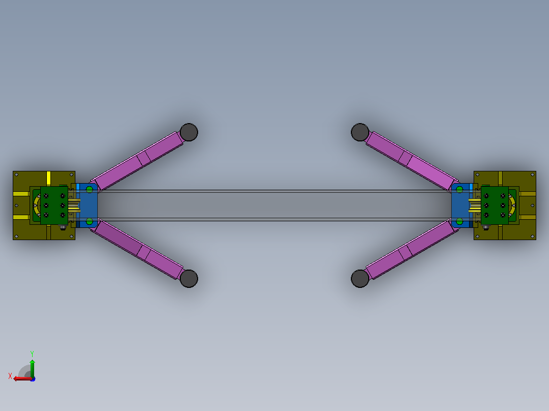 龙门式双柱举升机优化设计（SW+CAD+说明书）后视图