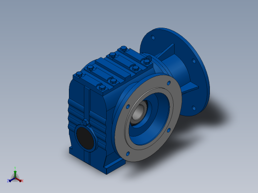 SAF87ZP蜗轮蜗杆减速机SAF87-16.39-M1-A-Φ60-P160正等轴测缩略图