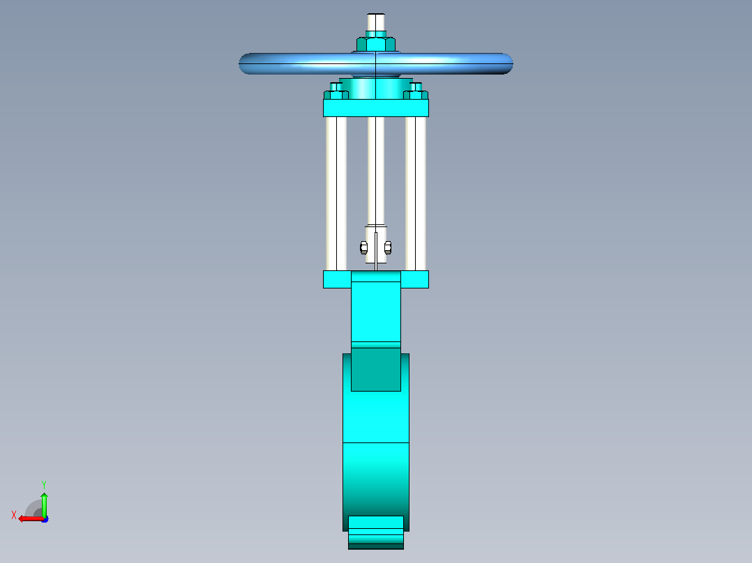 DN65阀后视图
