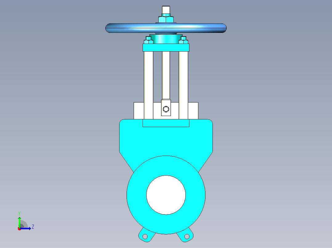 DN65阀左视图
