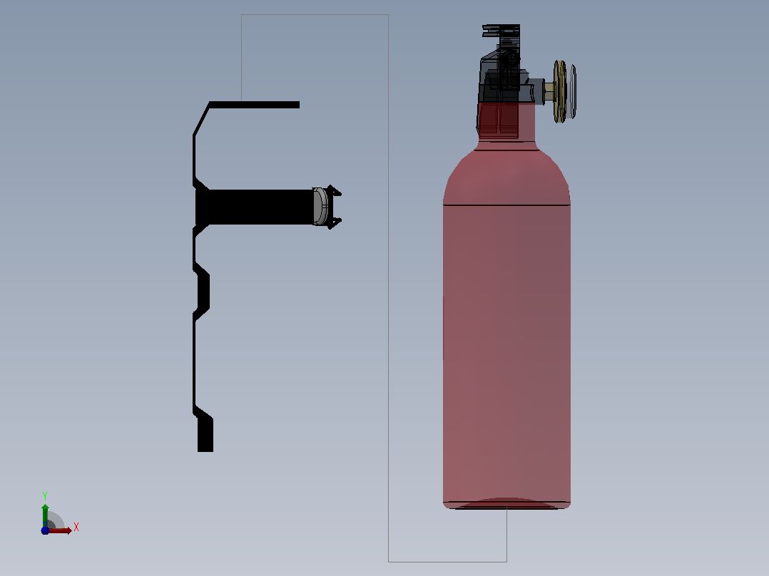 solidworks灭火器设计前视图