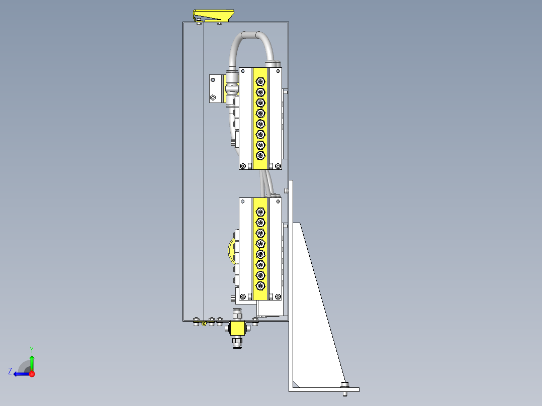 气动机器BOX化右视图