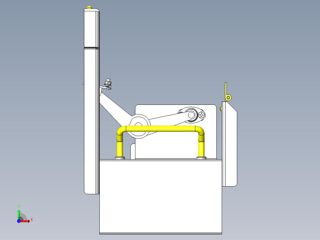 驱动部位的维护机构前视图
