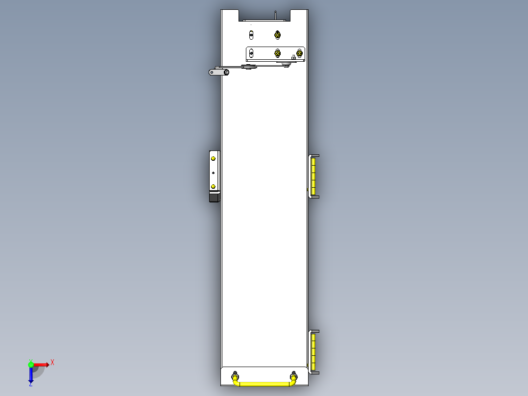 驱动部位的维护机构俯视图