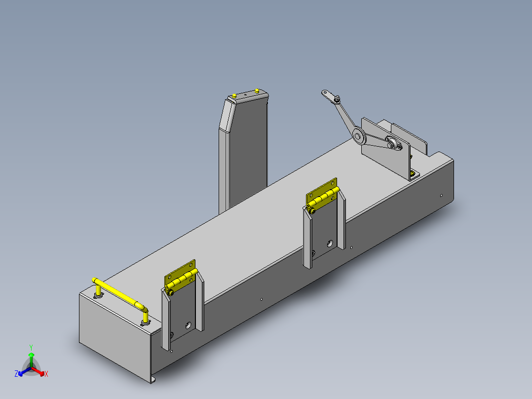 驱动部位的维护机构正等轴测图