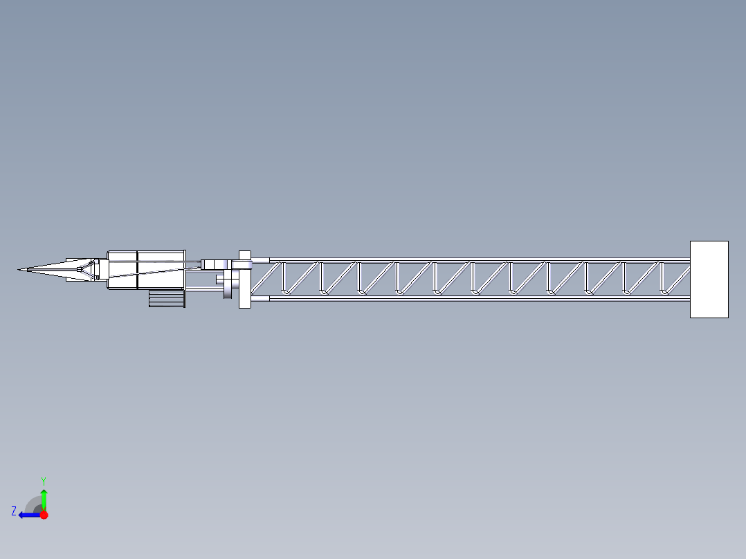 建筑塔式起重机右视图