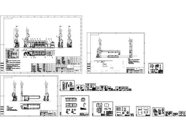 4万风量VOCs废气处理装置之活性炭吸附脱附+催化燃烧装置CAD图纸