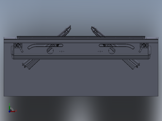 公交自动门详细3D模型图纸 Solidworks设计前视缩略图