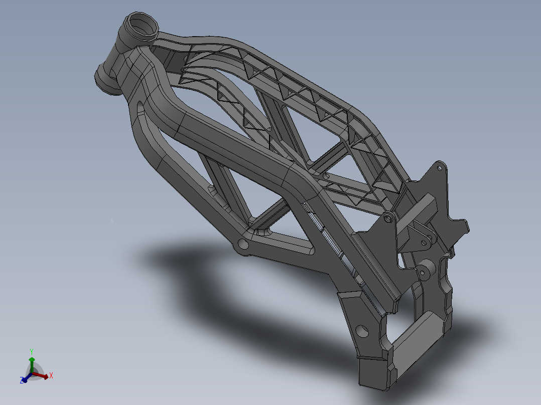 sv650 SolidWorks 金属框架主视图