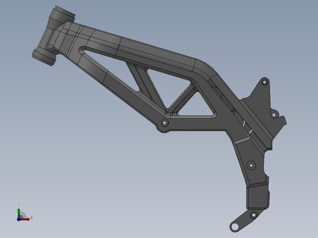 sv650 SolidWorks 金属框架前视图