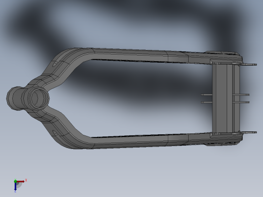 sv650 SolidWorks 金属框架俯视缩略图