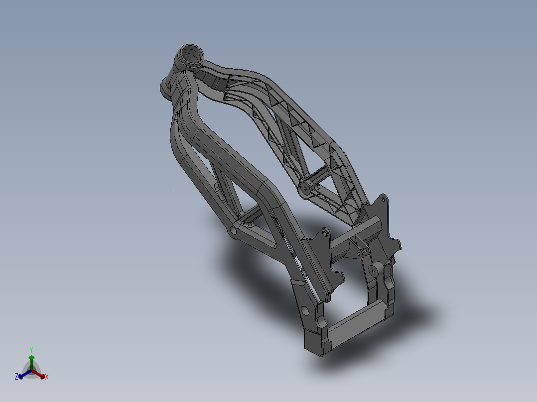 sv650 SolidWorks 金属框架正等轴测图