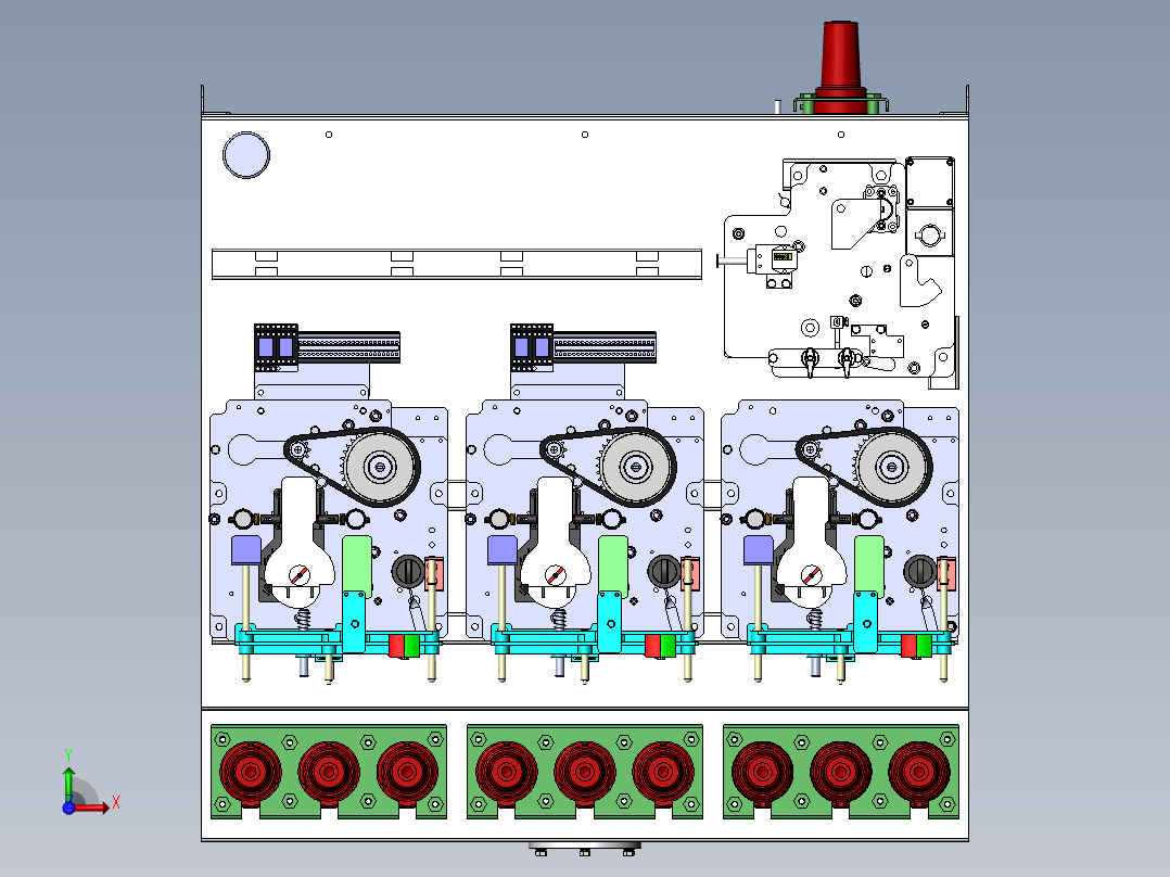 ZY9621 10kV环网柜(充气柜)前视图