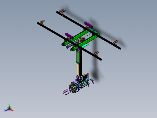数控伺服智能拧紧轮胎机正等轴测缩略图
