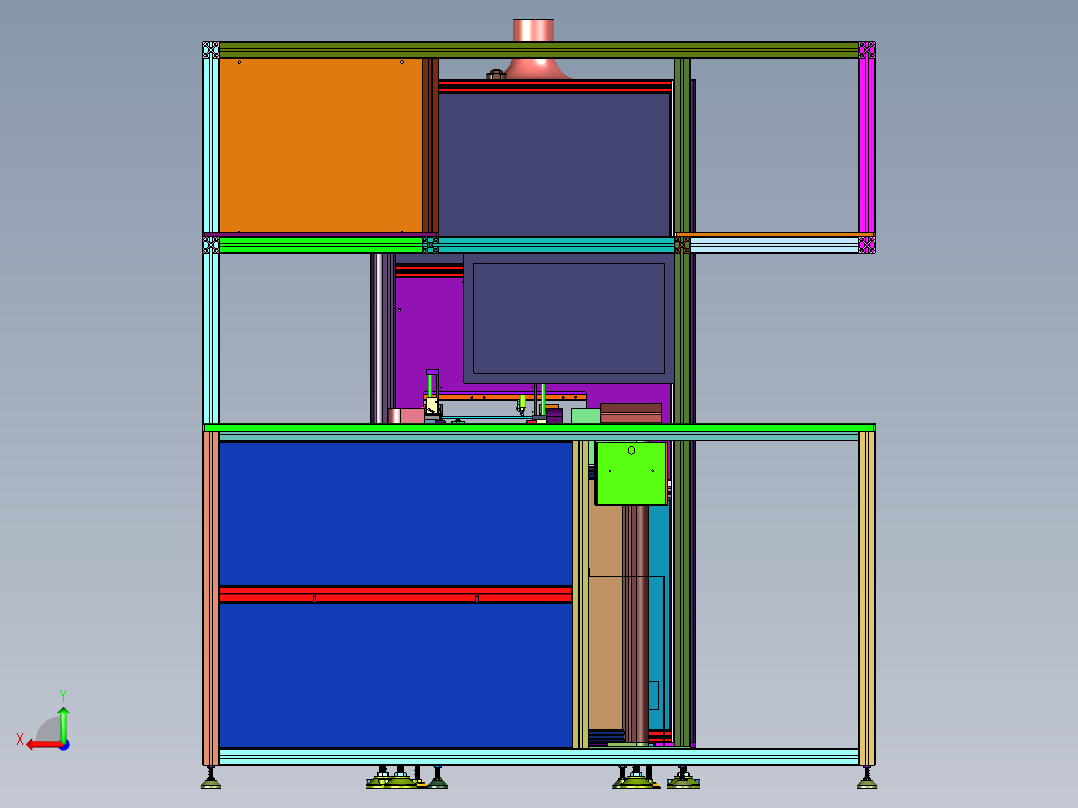 印制电路板贴片焊接检测线后视图