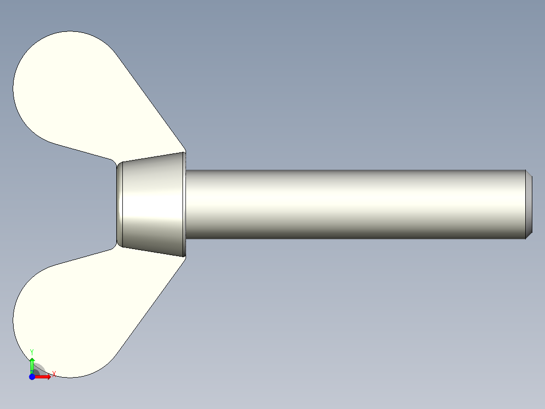 带耳螺钉-DIN_316_Wing_screws_8x1.25x40-36-12.5_39_2.8_20_8.stp前视图