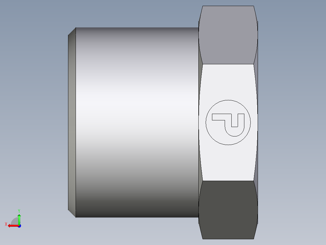 卡套式工业通用硬管接头EO_Blanking_plug_for_tube_ends_ROV10LCFX后视图