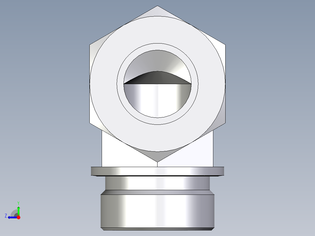 卡套式工业通用硬管接头EO_Male_stud_elbow_WE30SRCF右视图