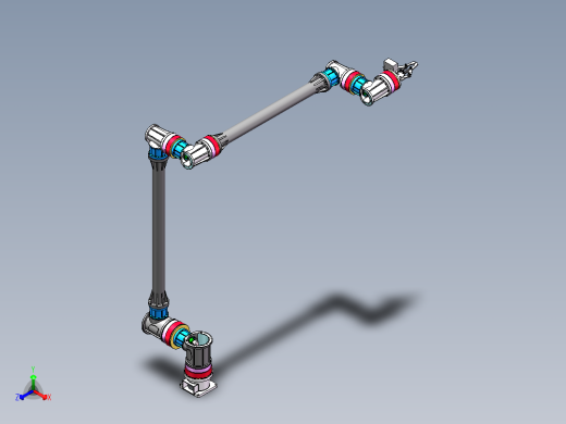 模块化六轴轻型机械臂（三维）1089178==300正等轴测缩略图