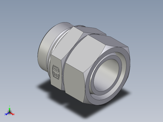 卡套式工业通用硬管接头EO_Swivel_connector_EGEO35LMCF正等轴测缩略图