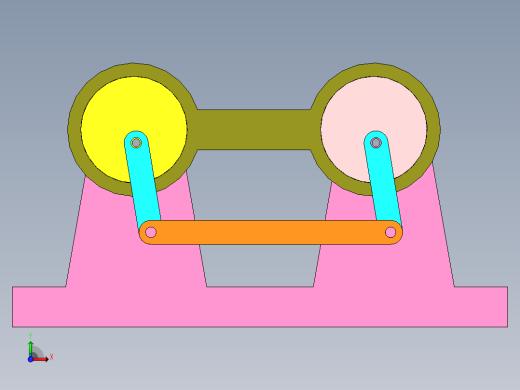 双偏心双平行四杆机构前视缩略图