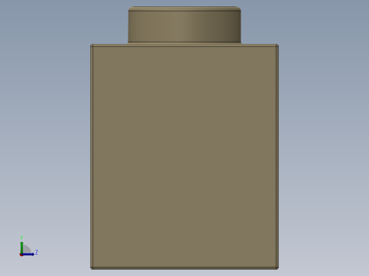 乐高机械组积木（横梁）-4234365 - 3701 Tan - Brick Yellow Technic Brick 1 x 4 with Holes左视缩略图