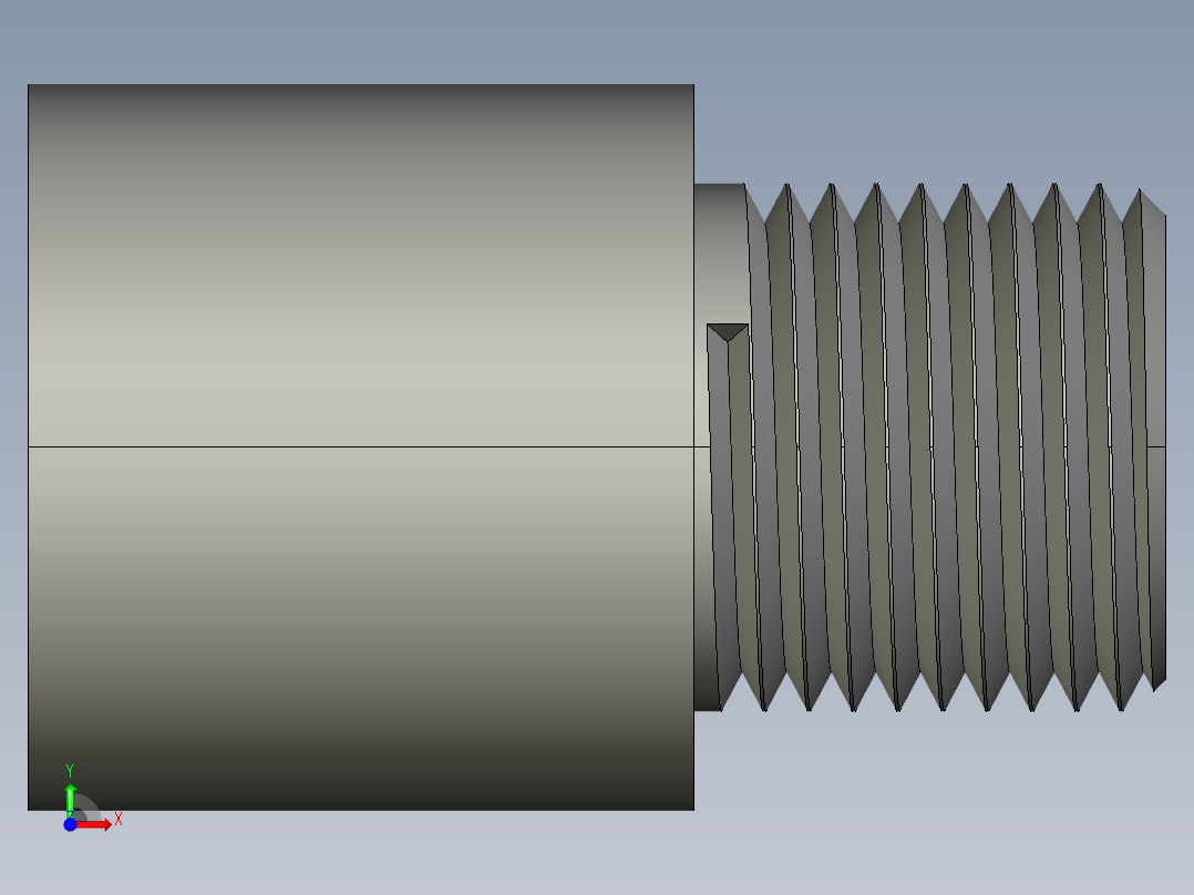 船舶管路系统SeaCor_MaleAdapter_SxMPT_37J136005_0.5in前视图