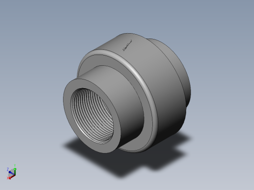 PVC公制管件-50 WALL PVC PIPE FITTING正等轴测缩略图