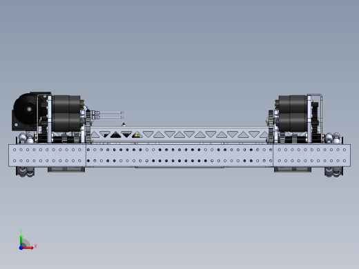 1690 Off-Season全向轮传动底盘3D模型图纸 Solidworks设计前视缩略图