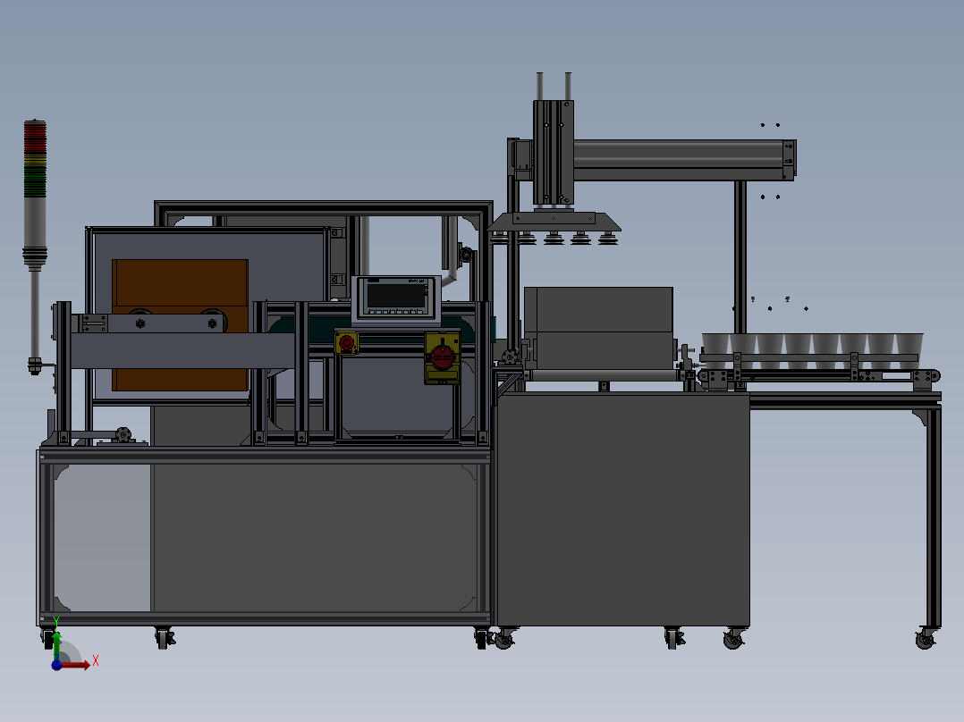 全自动水杯包装机前视图