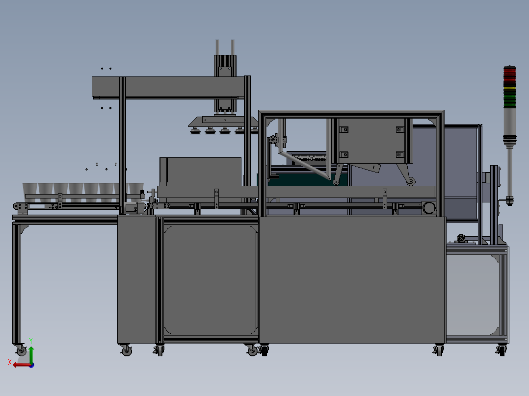 全自动水杯包装机后视图
