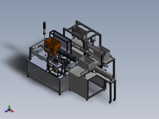 全自动水杯包装机正等轴测缩略图