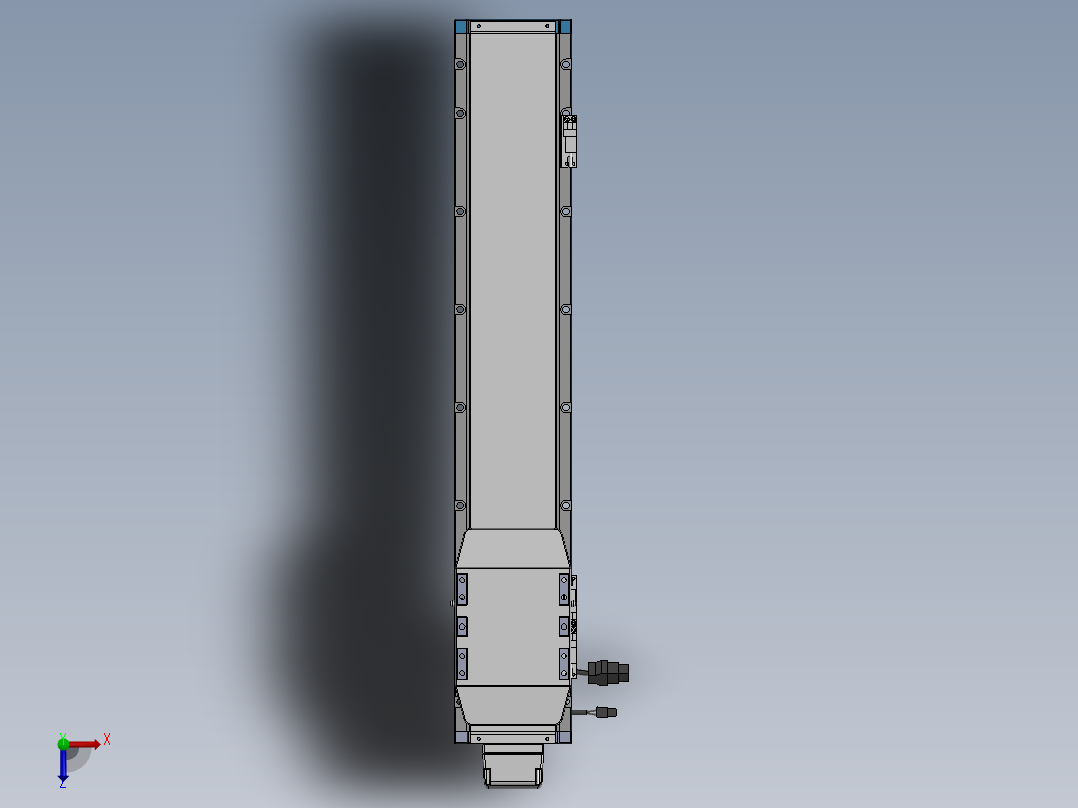 电动滑台模组SDH120下连模组（配台达400W电机）俯视图
