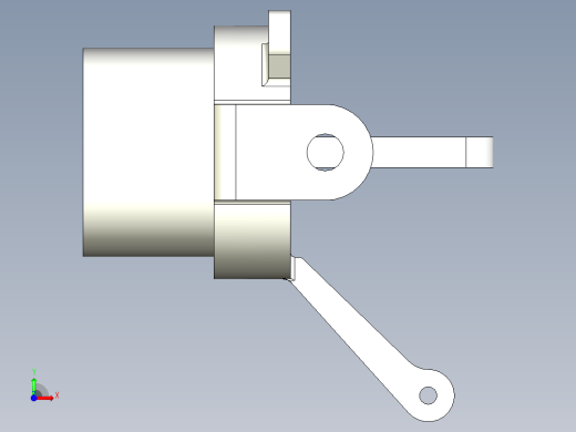 轿车转向节设计（附Hyperworks有限元分析模型）前视缩略图