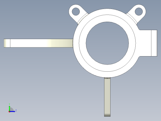 轿车转向节设计（附Hyperworks有限元分析模型）左视缩略图