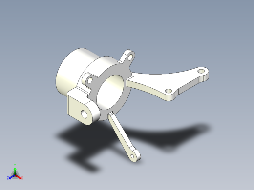 轿车转向节设计（附Hyperworks有限元分析模型）正等轴测缩略图