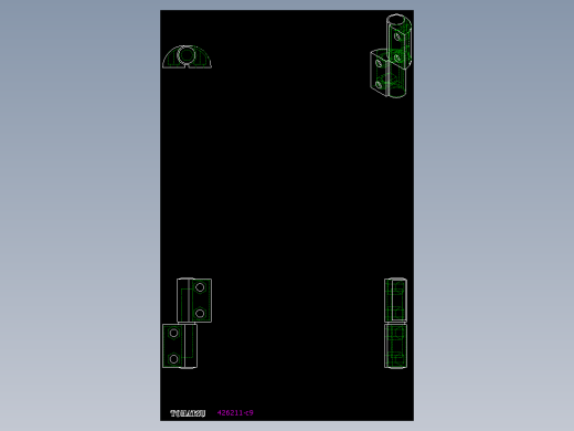 工程塑膠鉸鏈CFO-2D多系列多零件图纸模型